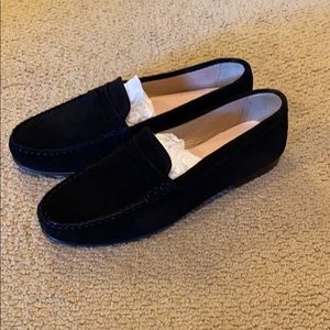 Women’s j crew black suede loafers